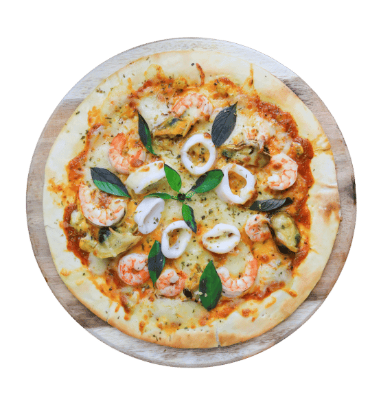 Squid - Pizza with fried calamari